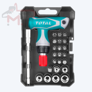 TOTAL 24Pcs T-handle Wrench Screwdriver Set - Precision at Your Fingertips.