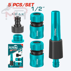 TOTAL 5Piece Twist Nozzle Set - Precision Spray Tips for DIY and Professional Use