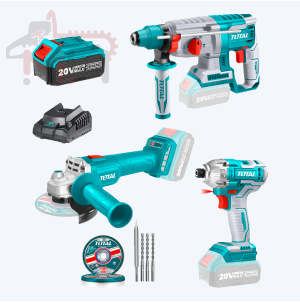 Total Lithium-ion Cordless 3pcs Combo - Complete Tool Kit for Ultimate Versatility