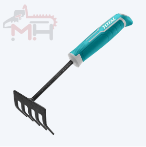 TOTAL Mini Garden Rake 270mm - Compact Gardening Essential for Soil Cultivation