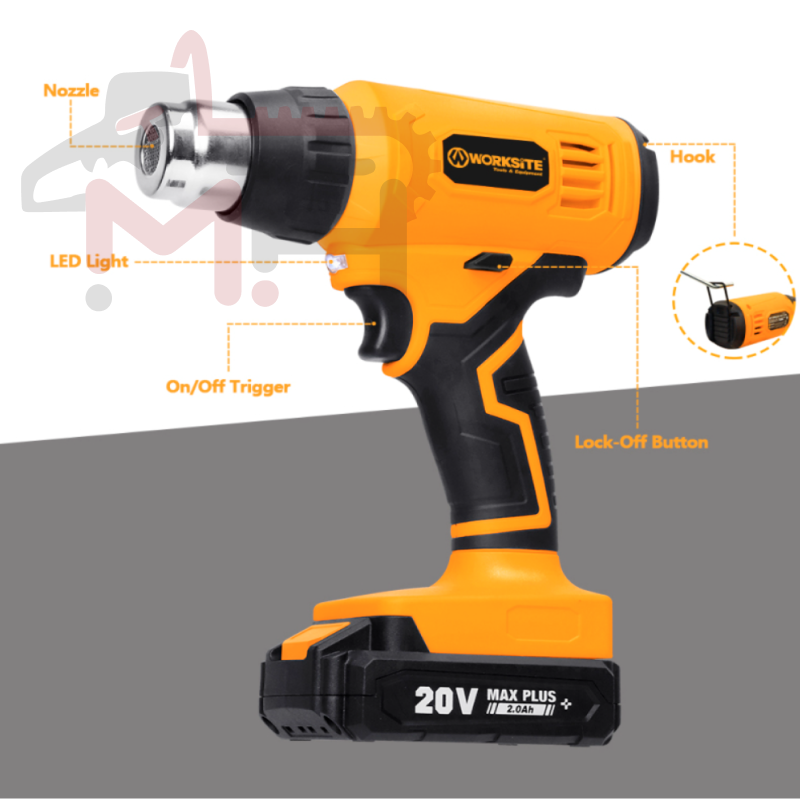 TurboHeat Cordless Heat Gun in action - Portable precision heating for DIY and crafts.