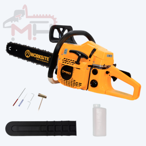 PowerMax Gasoline Chainsaw in action - Professional-grade tree cutting tool for precision and power.